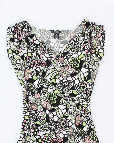 Vintage Y2k 00s Boo Mackie Floral Dress - M