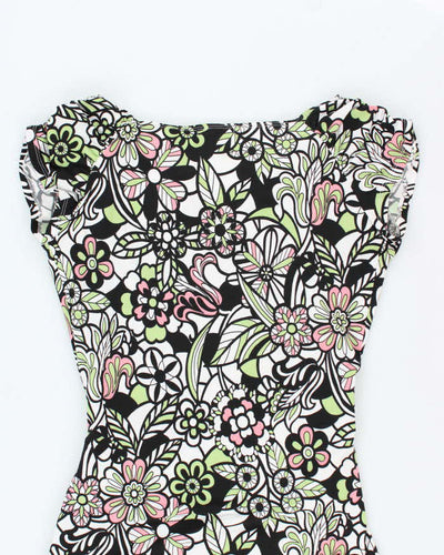 Vintage Y2k 00s Boo Mackie Floral Dress - M