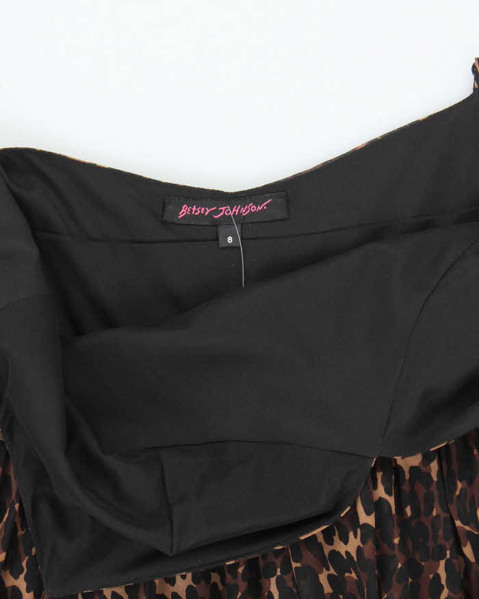 Vintage Y2k 00s Betsey Johnson Leopard Print Dress - M