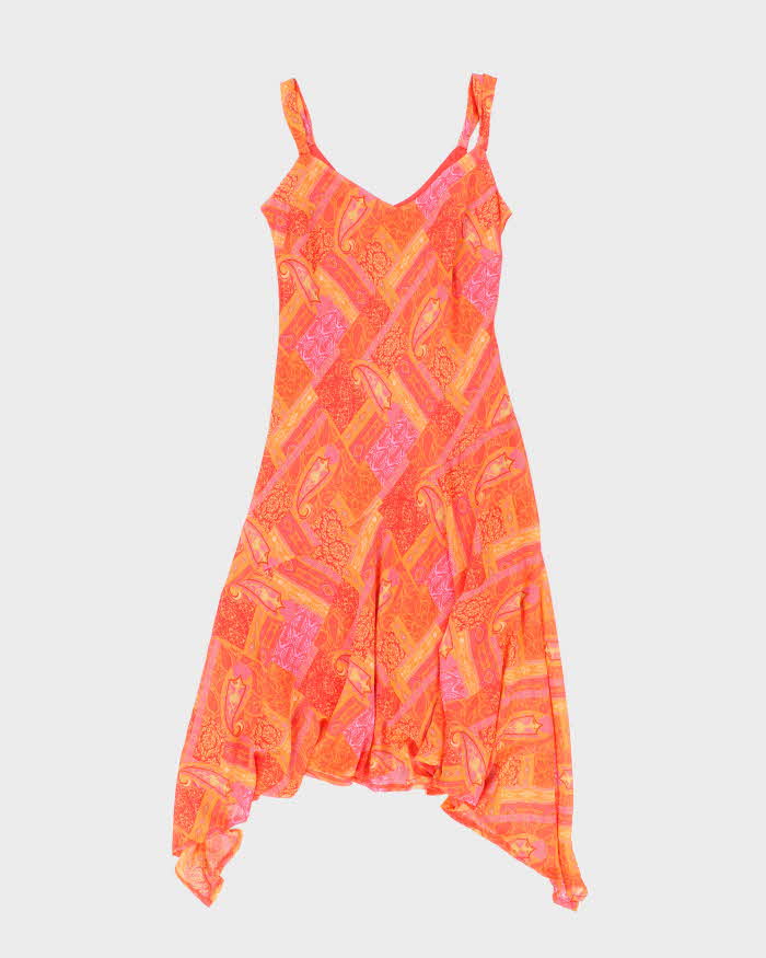 Vintage 90s Flowy Handkerchief Hem Dress - M