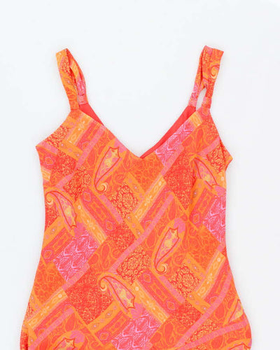 Vintage 90s Flowy Handkerchief Hem Dress - M