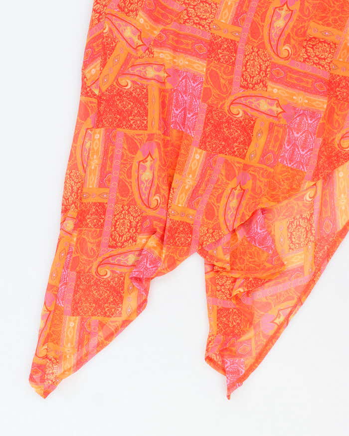 Vintage 90s Flowy Handkerchief Hem Dress - M