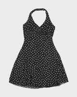 Vintage Y2k 00s B. Smart Polka Dot Halter Neck Dress - S