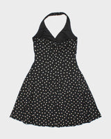 Vintage Y2k 00s B. Smart Polka Dot Halter Neck Dress - S