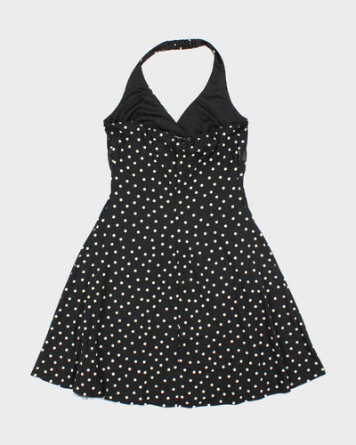 Vintage Y2k 00s B. Smart Polka Dot Halter Neck Dress - S