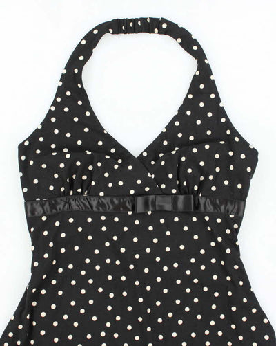 Vintage Y2k 00s B. Smart Polka Dot Halter Neck Dress - S