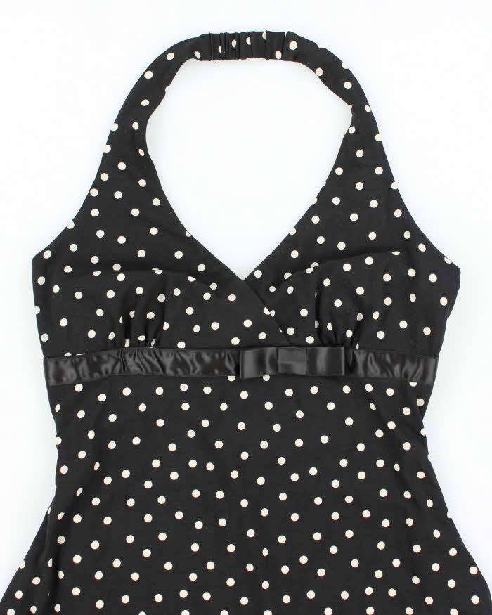 Vintage Y2k 00s B. Smart Polka Dot Halter Neck Dress - S