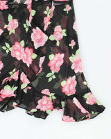 Vintage Y2k 00s La Vie En Rose Mesh Floral Slip Dress - M