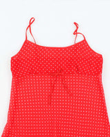 Vintage Y2k 00s Aimer Polka Dot Mesh Slip Dress - S