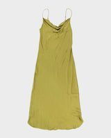 Vintage Nili Lotan Silk Cowl Neck Backless Slip Dress - M