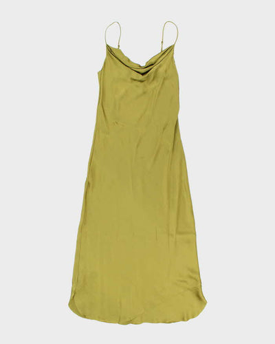 Vintage Nili Lotan Silk Cowl Neck Backless Slip Dress - M
