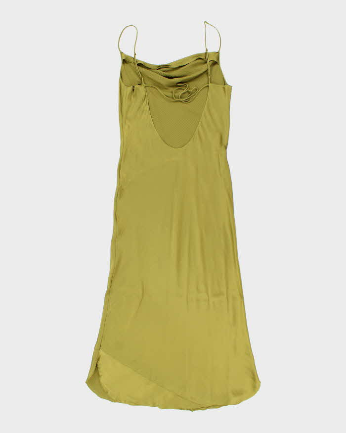 Vintage Nili Lotan Silk Cowl Neck Backless Slip Dress - M