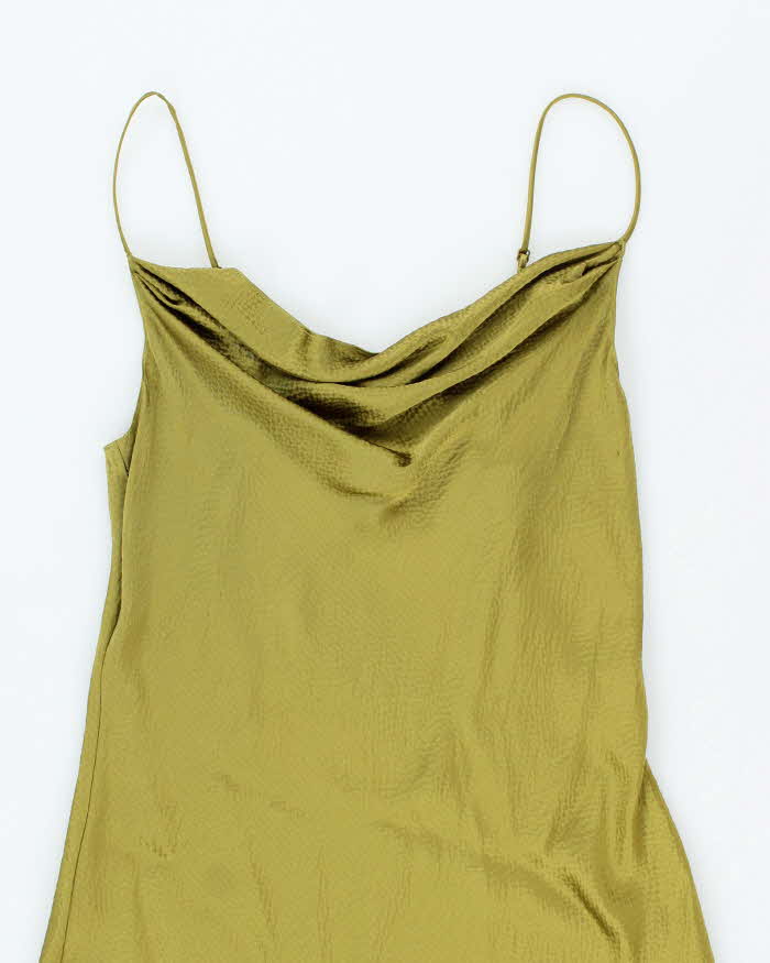 Vintage Nili Lotan Silk Cowl Neck Backless Slip Dress - M