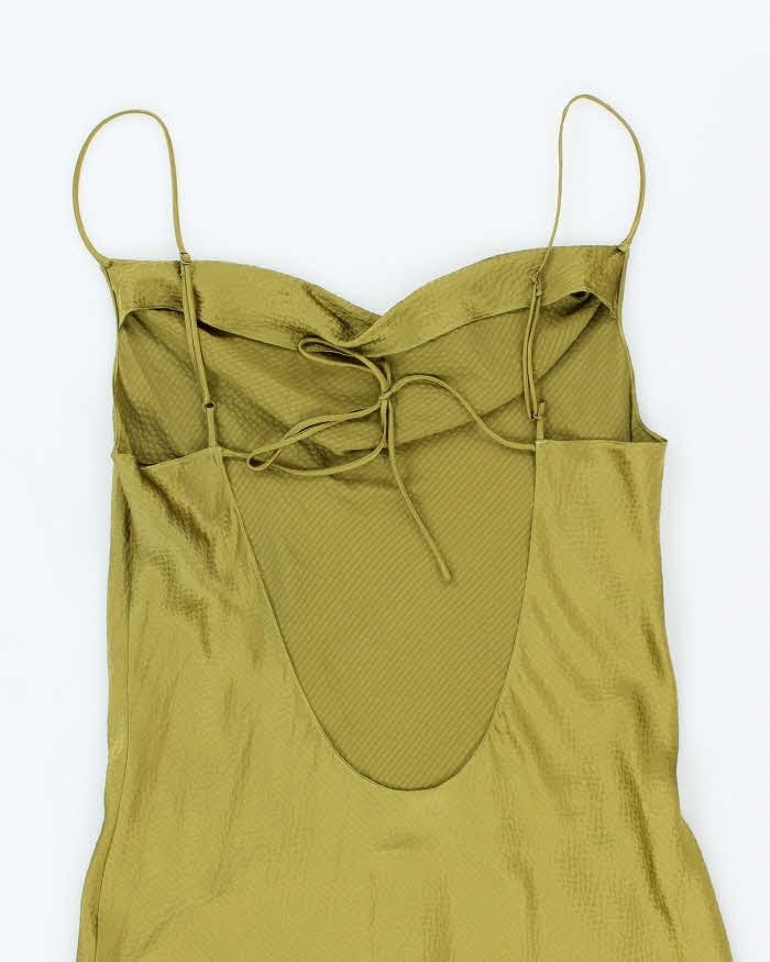 Vintage Nili Lotan Silk Cowl Neck Backless Slip Dress - M