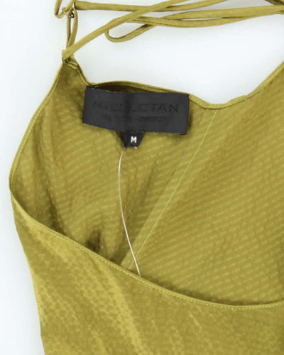 Vintage Nili Lotan Silk Cowl Neck Backless Slip Dress - M