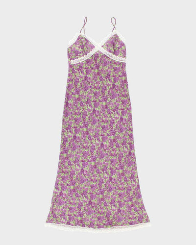 Vintage 90s Rampage Floral Sheer Slip Dress - S