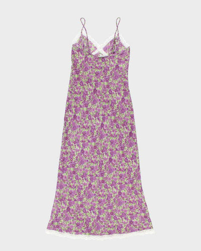 Vintage 90s Rampage Floral Sheer Slip Dress - S