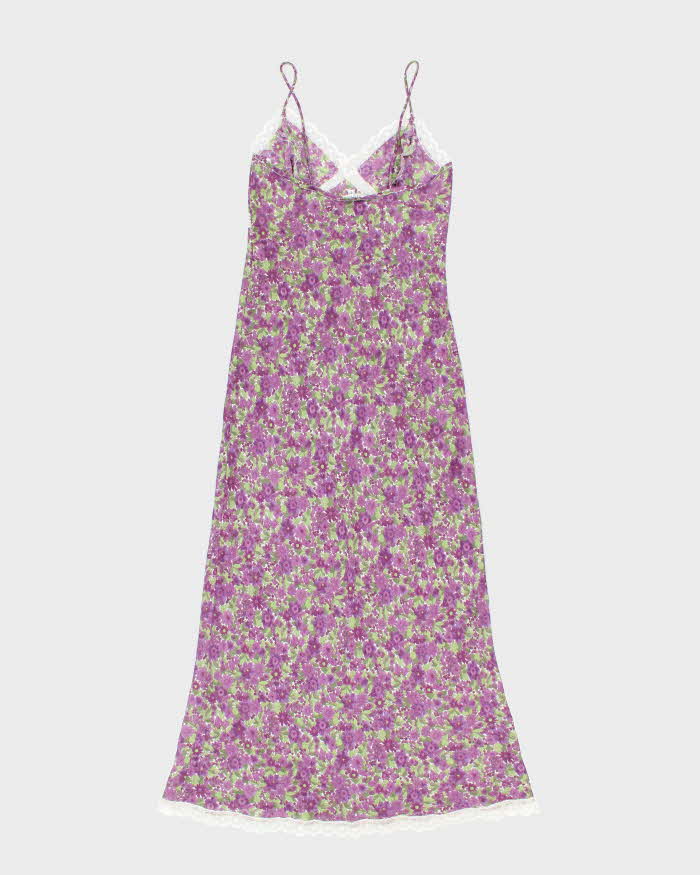 Vintage 90s Rampage Floral Sheer Slip Dress - S