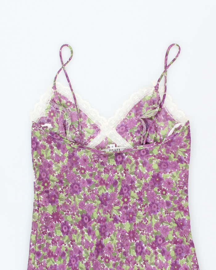 Vintage 90s Rampage Floral Sheer Slip Dress - S