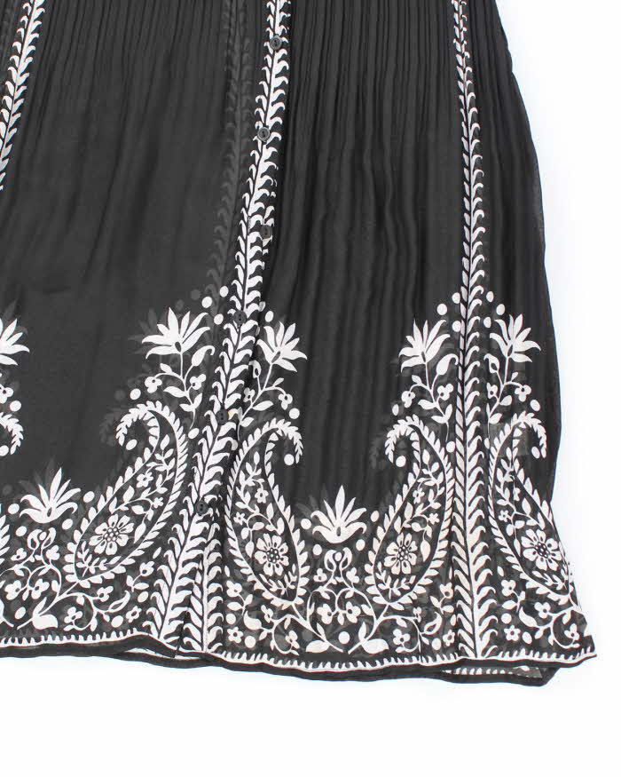 Vintage 00s Sunny Leigh Plisse Sheer Dress - M