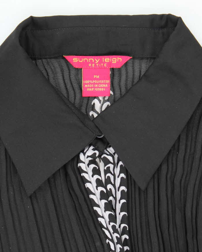 Vintage 00s Sunny Leigh Plisse Sheer Dress - M