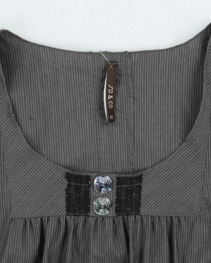 Vintage Y2k 00s So & Co Pin Stripe Dress - L