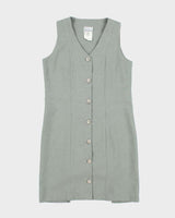 Vintage 90s Suzy Button-Up Pin Stripe Dress - S
