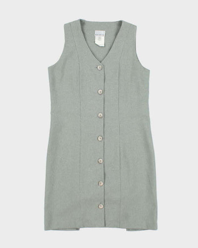 Vintage 90s Suzy Button-Up Pin Stripe Dress - S