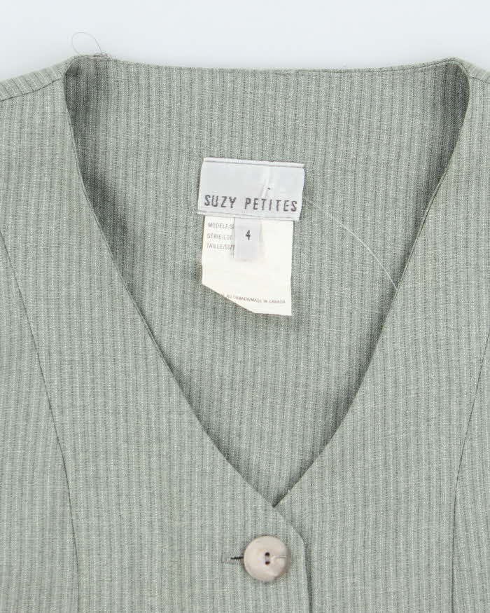 Vintage 90s Suzy Button-Up Pin Stripe Dress - S