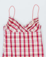 Vintage Y2k 00s Roots Jeans Check Dress - M