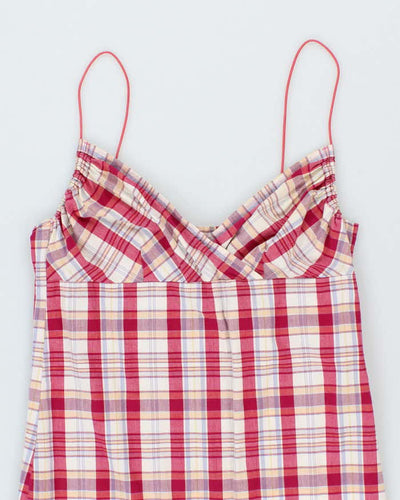 Vintage Y2k 00s Roots Jeans Check Dress - M