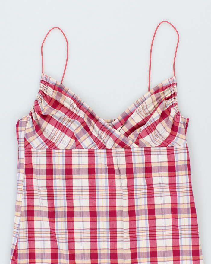 Vintage Y2k 00s Roots Jeans Check Dress - M