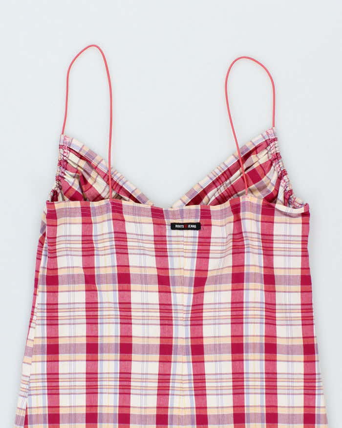 Vintage Y2k 00s Roots Jeans Check Dress - M