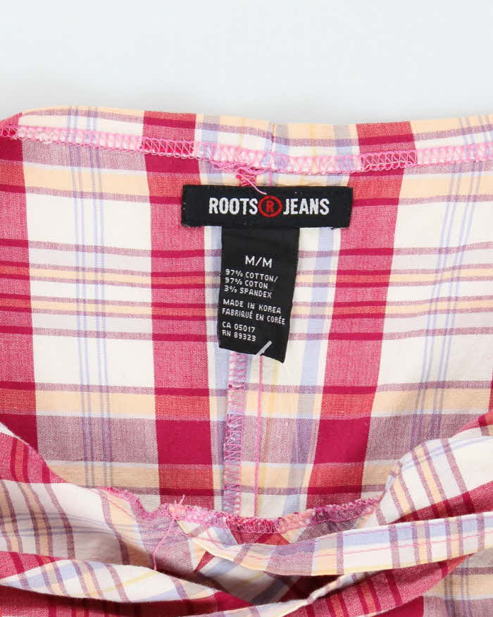 Vintage Y2k 00s Roots Jeans Check Dress - M
