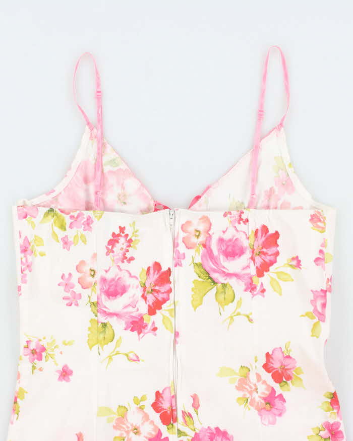 Vintage 90s Von Mozayt Floral Dress - M