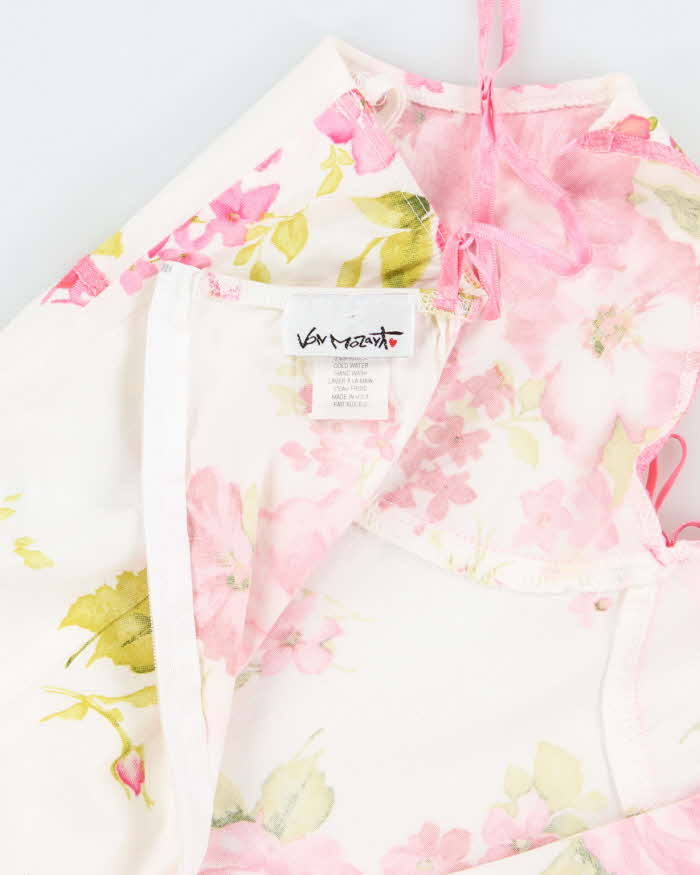 Vintage 90s Von Mozayt Floral Dress - M