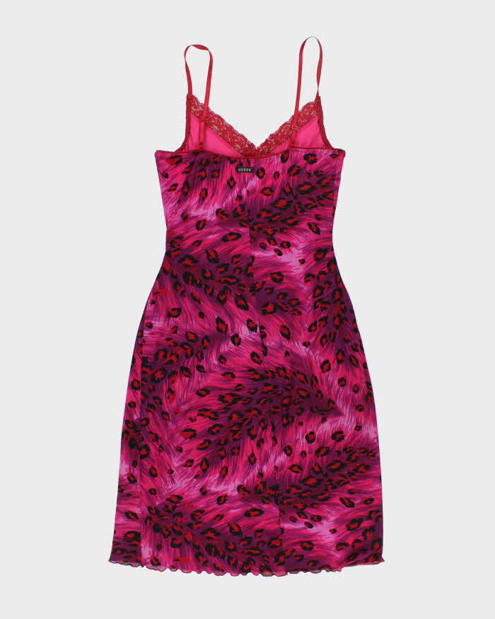 Vintage Y2k 00s Guess Leopard Print Dress - M
