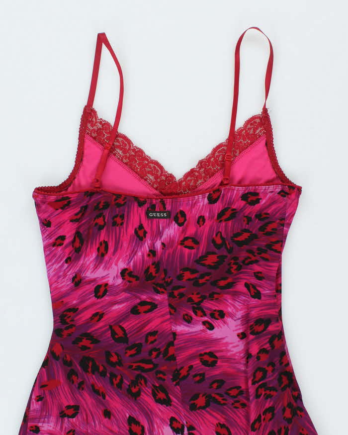 Vintage Y2k 00s Guess Leopard Print Dress - M