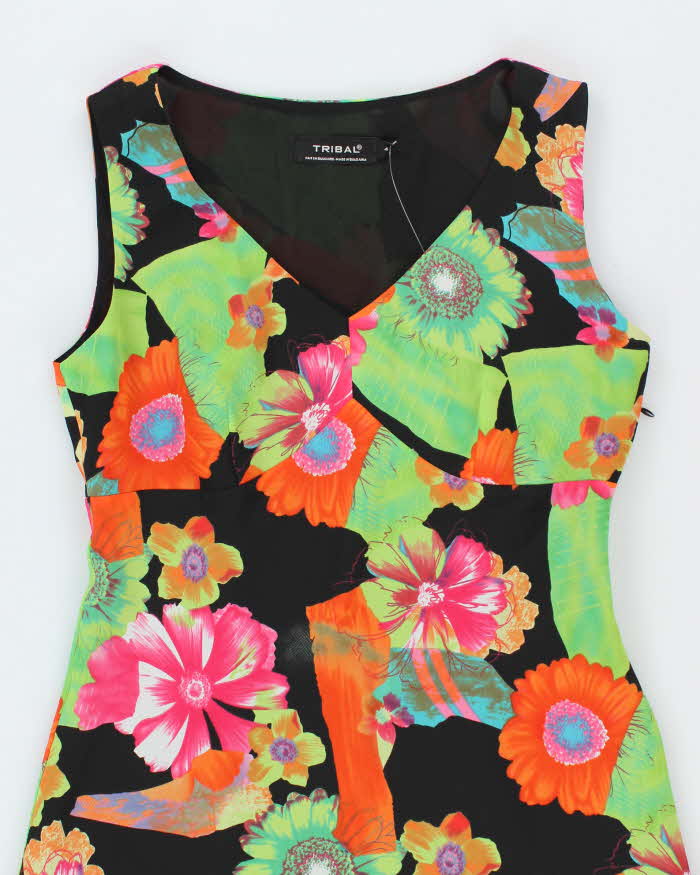 Vintage 90s Tribal Floral Dress - M