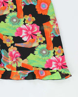 Vintage 90s Tribal Floral Dress - M