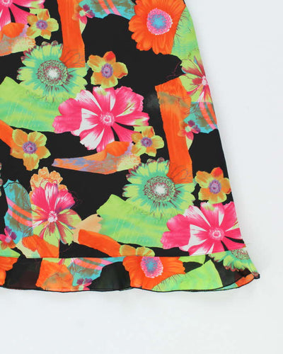 Vintage 90s Tribal Floral Dress - M