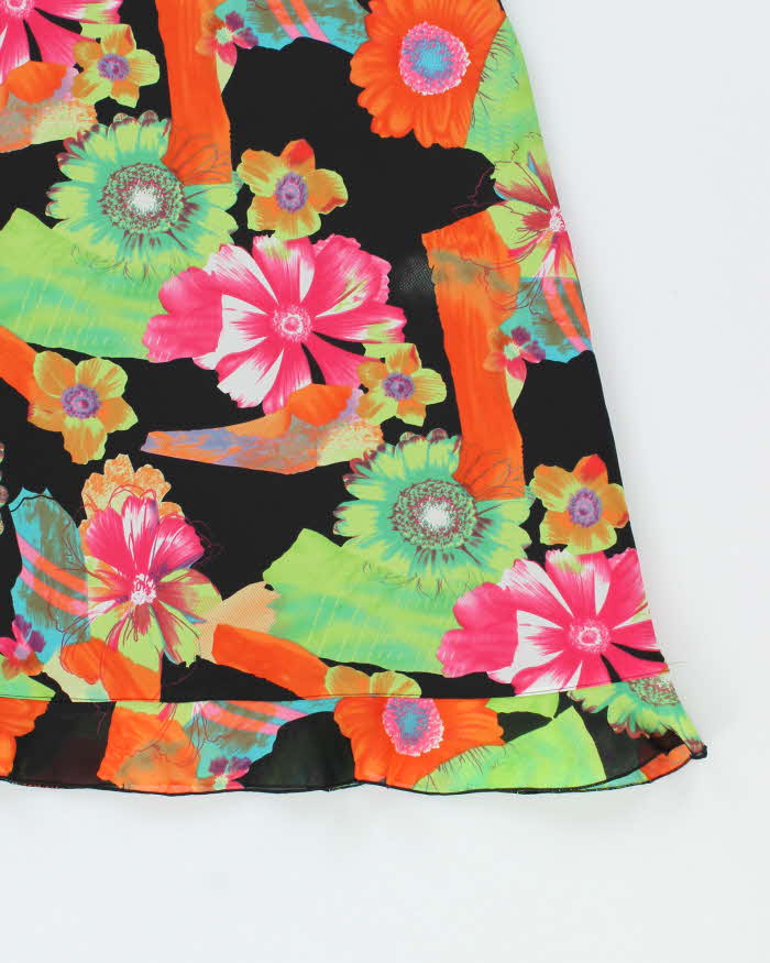 Vintage 90s Tribal Floral Dress - M