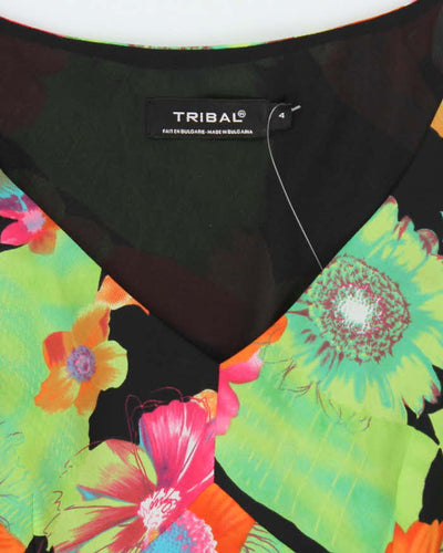 Vintage 90s Tribal Floral Dress - M