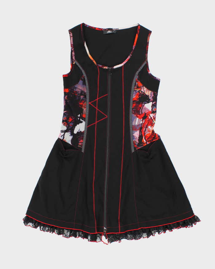Vintage Y2k 00s miss Nikky Double Zip Dress - M