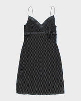 Vintage 90s Capucino Polka Dot Dress - M