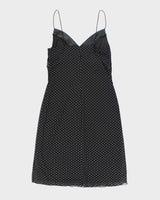 Vintage 90s Capucino Polka Dot Dress - M