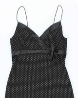Vintage 90s Capucino Polka Dot Dress - M