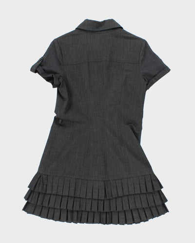 Vintage Y2k 00s Le Chateau Button-up Pleated Dress - M