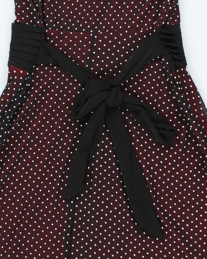 Vintage 00s Polka Dot Mesh Dress - M