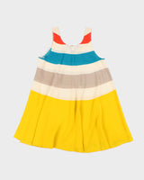 Marc by Marc Jacobs Multi Colour Striped Silk Summer Dress - S